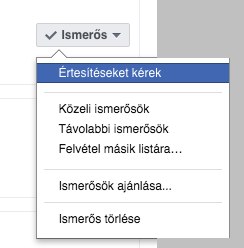 Facebook - ismerős csoportba rendezése