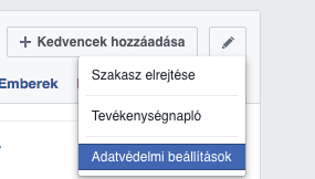 Facebook - Kedvencek láthatósága