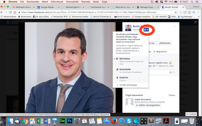 Facebook - profil kép láthatósága